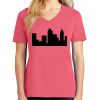 Cotton Women's V-neck Tee sing united test Thumbnail