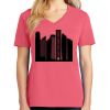 Cotton Women's V-neck Tee sing united test Thumbnail