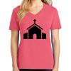 Cotton Women's V-neck Tee sing united test Thumbnail