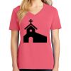 Cotton Women's V-neck Tee sing united test Thumbnail