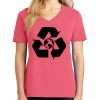 Cotton Women's V-neck Tee sing united test Thumbnail