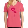 Cotton Women's V-neck Tee sing united test Thumbnail