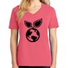 Cotton Women's V-neck Tee sing united test Thumbnail