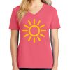 Cotton Women's V-neck Tee sing united test Thumbnail
