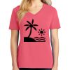Cotton Women's V-neck Tee sing united test Thumbnail