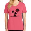 Cotton Women's V-neck Tee sing united test Thumbnail