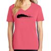 Cotton Women's V-neck Tee sing united test Thumbnail