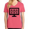 Cotton Women's V-neck Tee sing united test Thumbnail
