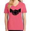 Cotton Women's V-neck Tee sing united test Thumbnail
