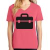 Cotton Women's V-neck Tee sing united test Thumbnail