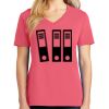 Cotton Women's V-neck Tee sing united test Thumbnail