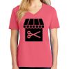 Cotton Women's V-neck Tee sing united test Thumbnail