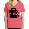 Cotton Women's V-neck Tee sing united test Thumbnail