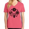 Cotton Women's V-neck Tee sing united test Thumbnail