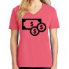 Cotton Women's V-neck Tee sing united test Thumbnail