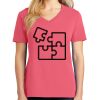 Cotton Women's V-neck Tee sing united test Thumbnail