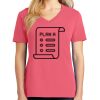 Cotton Women's V-neck Tee sing united test Thumbnail