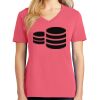 Cotton Women's V-neck Tee sing united test Thumbnail