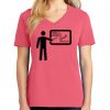 Cotton Women's V-neck Tee sing united test Thumbnail