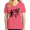 Cotton Women's V-neck Tee sing united test Thumbnail