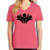 Cotton Women's V-neck Tee sing united test Thumbnail