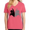Cotton Women's V-neck Tee sing united test Thumbnail