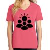 Cotton Women's V-neck Tee sing united test Thumbnail