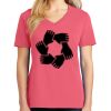 Cotton Women's V-neck Tee sing united test Thumbnail