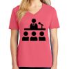 Cotton Women's V-neck Tee sing united test Thumbnail
