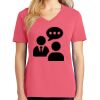 Cotton Women's V-neck Tee sing united test Thumbnail