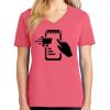 Cotton Women's V-neck Tee sing united test Thumbnail