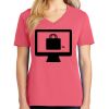 Cotton Women's V-neck Tee sing united test Thumbnail