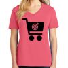 Cotton Women's V-neck Tee sing united test Thumbnail