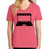 Cotton Women's V-neck Tee sing united test Thumbnail