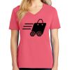 Cotton Women's V-neck Tee sing united test Thumbnail