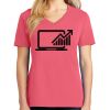 Cotton Women's V-neck Tee sing united test Thumbnail