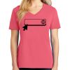 Cotton Women's V-neck Tee sing united test Thumbnail