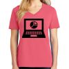 Cotton Women's V-neck Tee sing united test Thumbnail