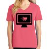 Cotton Women's V-neck Tee sing united test Thumbnail