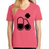 Cotton Women's V-neck Tee sing united test Thumbnail