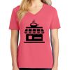 Cotton Women's V-neck Tee sing united test Thumbnail