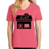 Cotton Women's V-neck Tee sing united test Thumbnail
