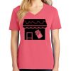 Cotton Women's V-neck Tee sing united test Thumbnail