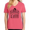 Cotton Women's V-neck Tee sing united test Thumbnail