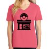 Cotton Women's V-neck Tee sing united test Thumbnail
