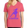 Cotton Women's V-neck Tee sing united test Thumbnail