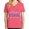 Cotton Women's V-neck Tee sing united test Thumbnail