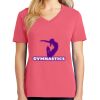Cotton Women's V-neck Tee sing united test Thumbnail