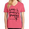 Cotton Women's V-neck Tee sing united test Thumbnail
