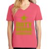 Cotton Women's V-neck Tee sing united test Thumbnail